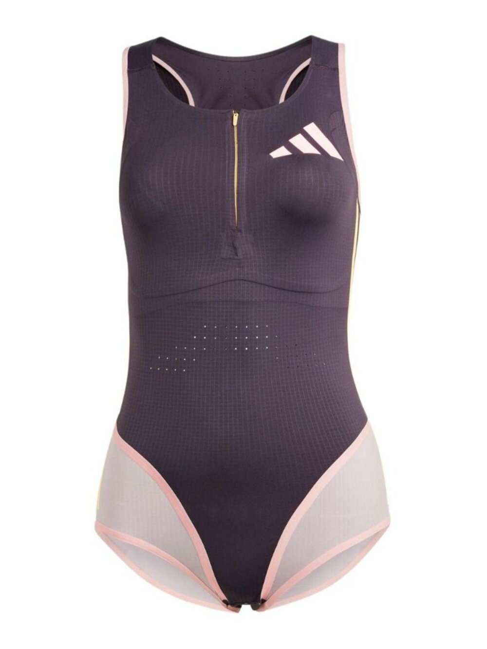 adidas Adizero Colorblock Leotard Women's XS Black Purple NWT